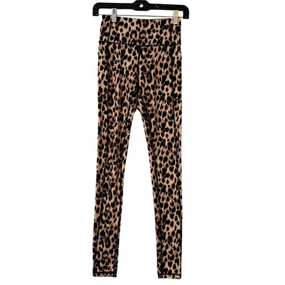 Victoria's Secret Cheetah Print Leggings Size 2 Y2K Vibes, Festival Retro Sport - Picture 1 of 7